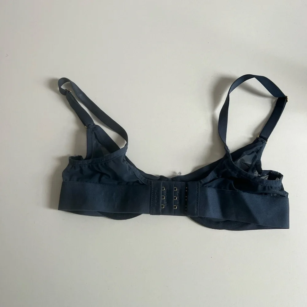 Harper Wilde luxe sheer bra, underwire, navy, size 32B - Picture 8 of 9